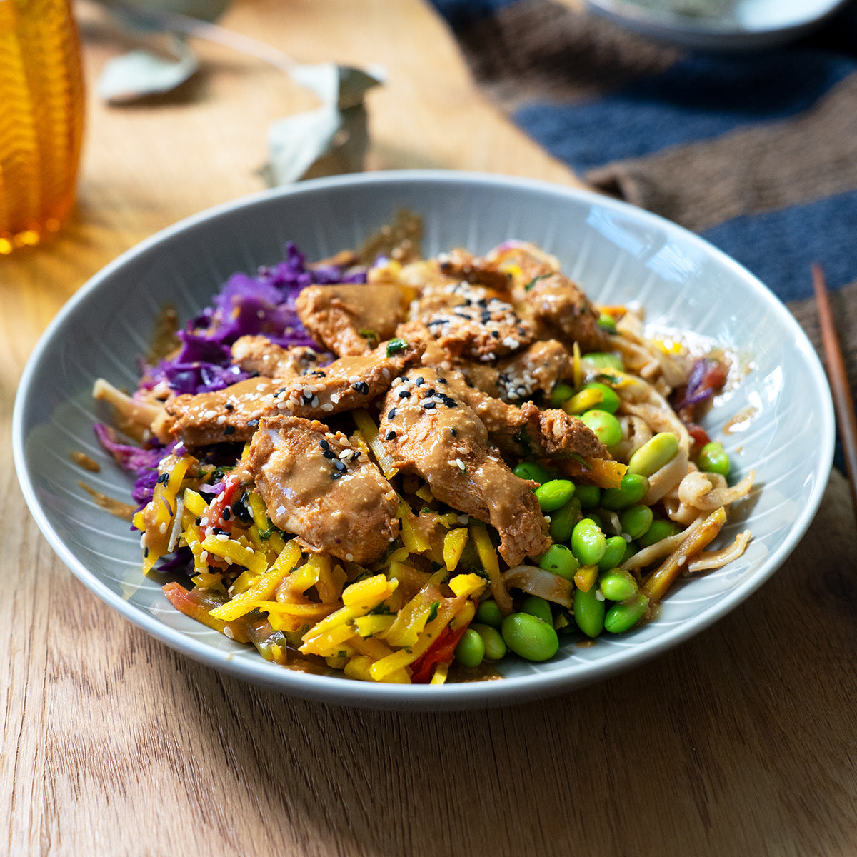 Asiatischer Reisnudelsalat Poulet