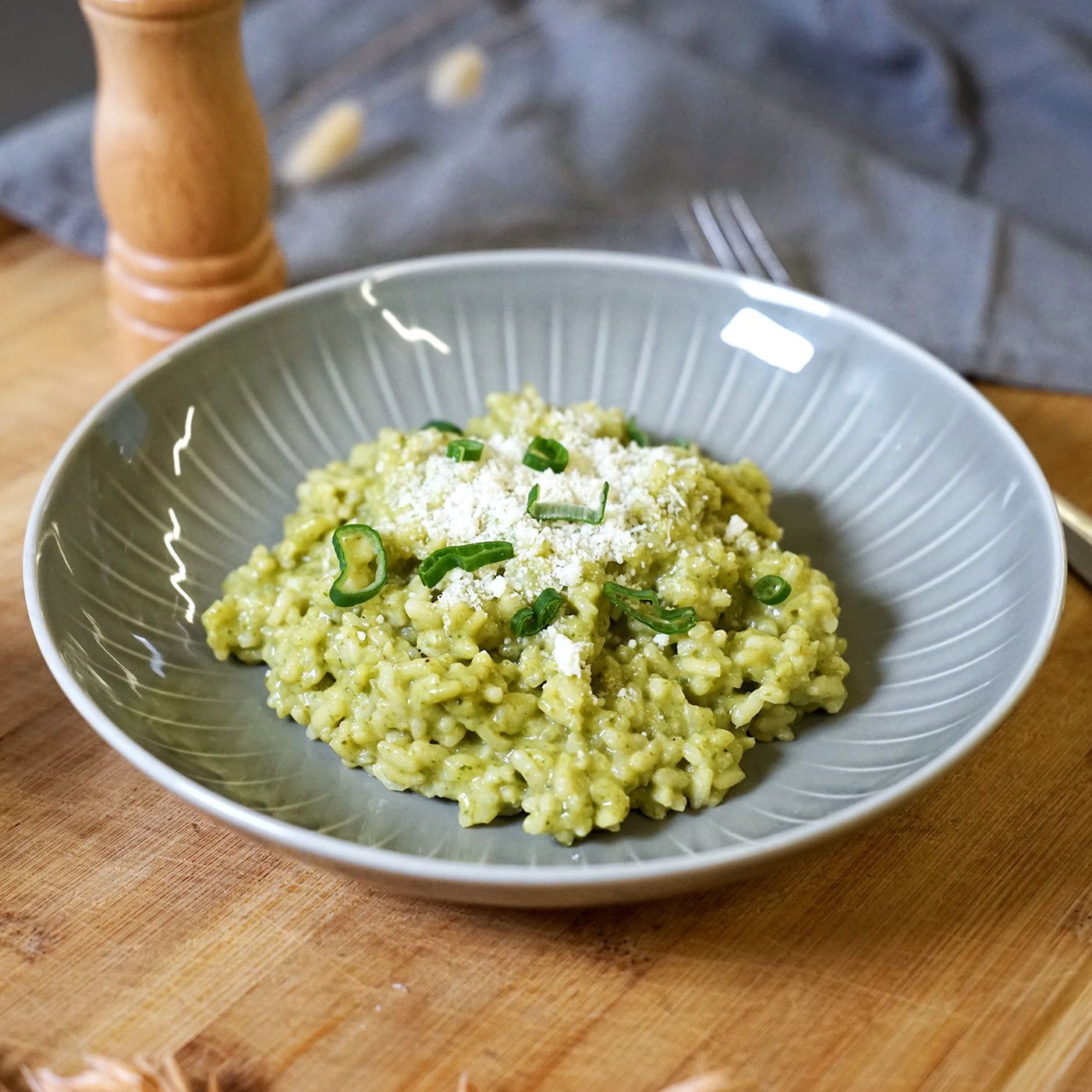 Bärlauch Risotto mit Cherrytomaten