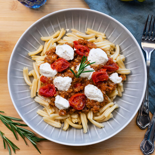 Casarecce mit Rindfleisch-Bolognese