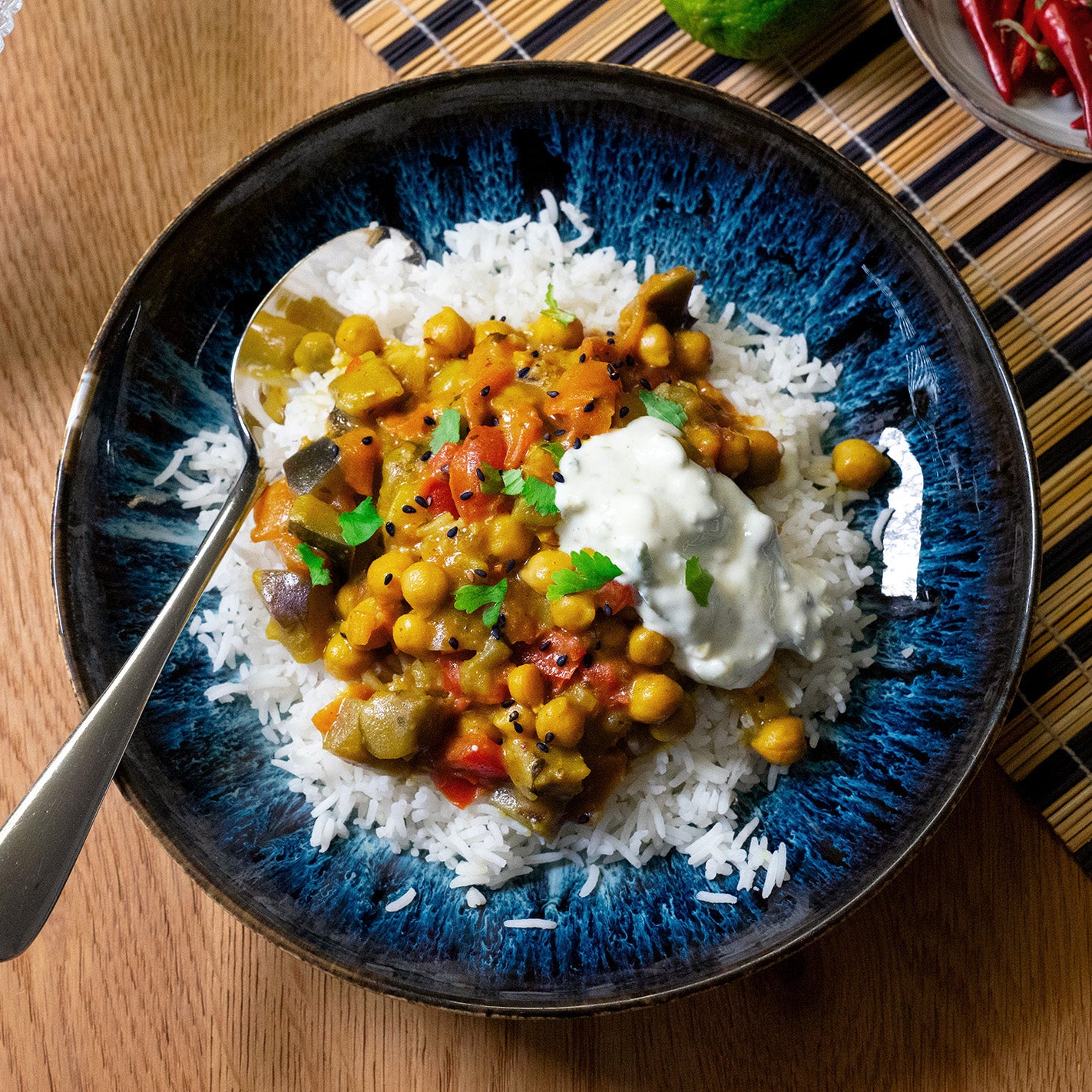 Chana Masala mit Basmatireis