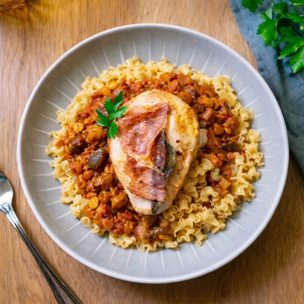 Chicken Saltimbocca with Caponata 💪