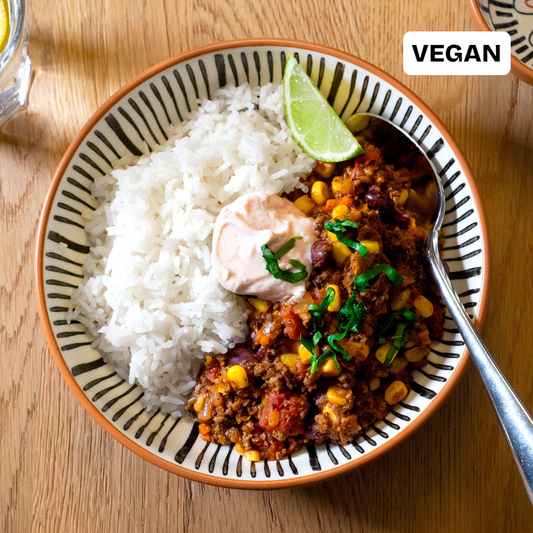 Chili sin Carne mit Reis