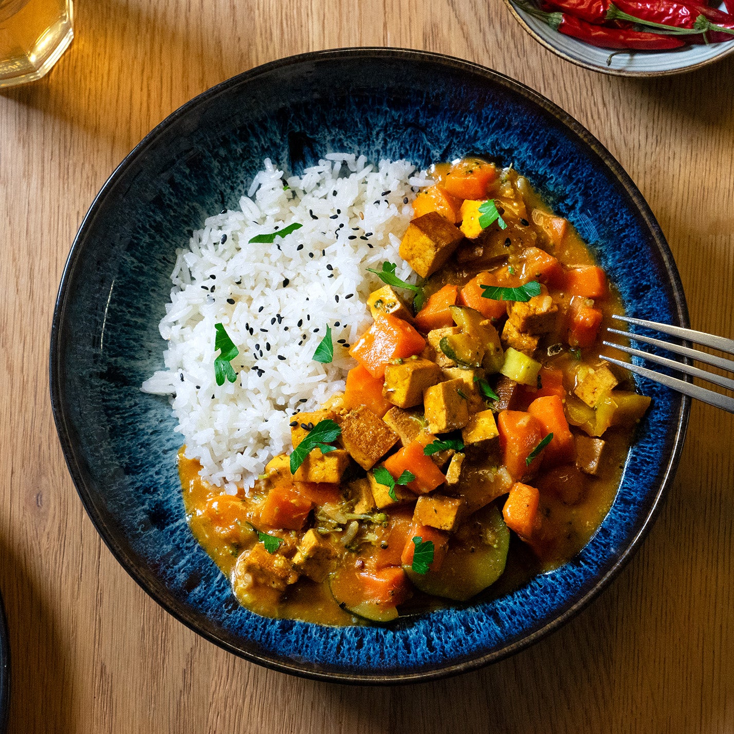 Yellow Thai curry with tofu