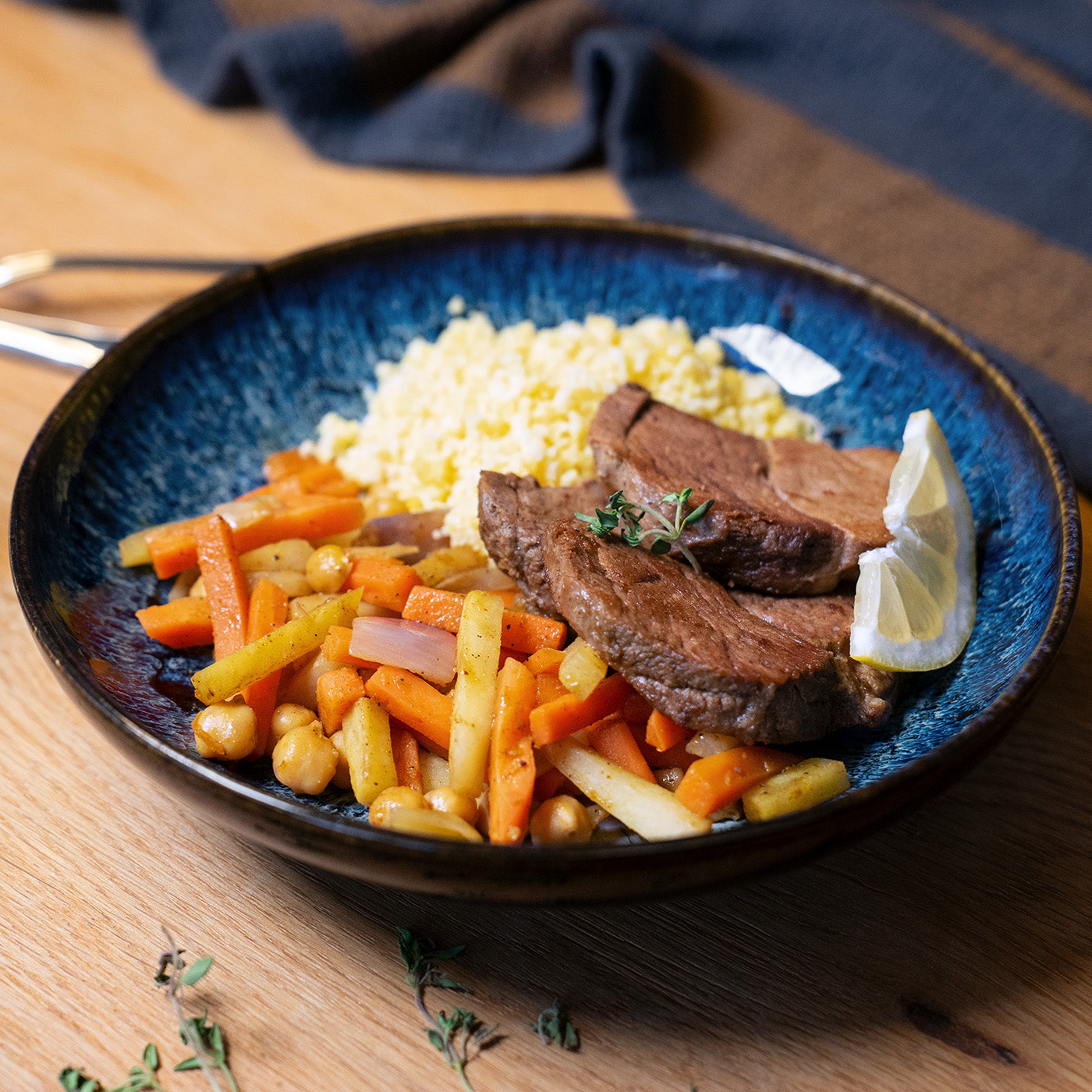 Geschmorte Lamm-Schulter, Couscous