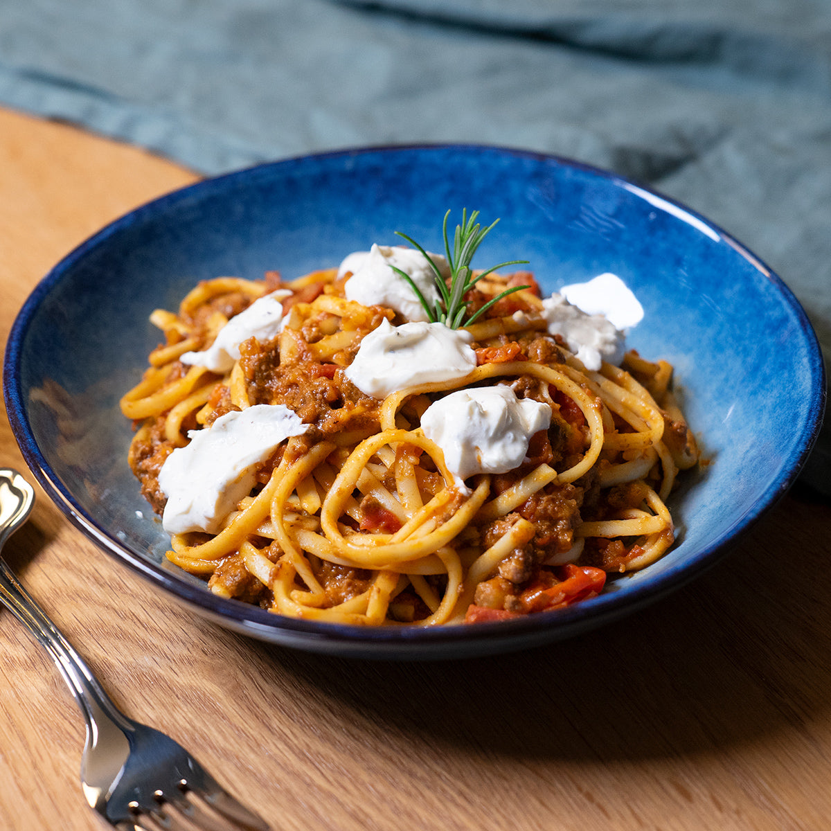 Linguine mit Rindfleisch-Bolognese