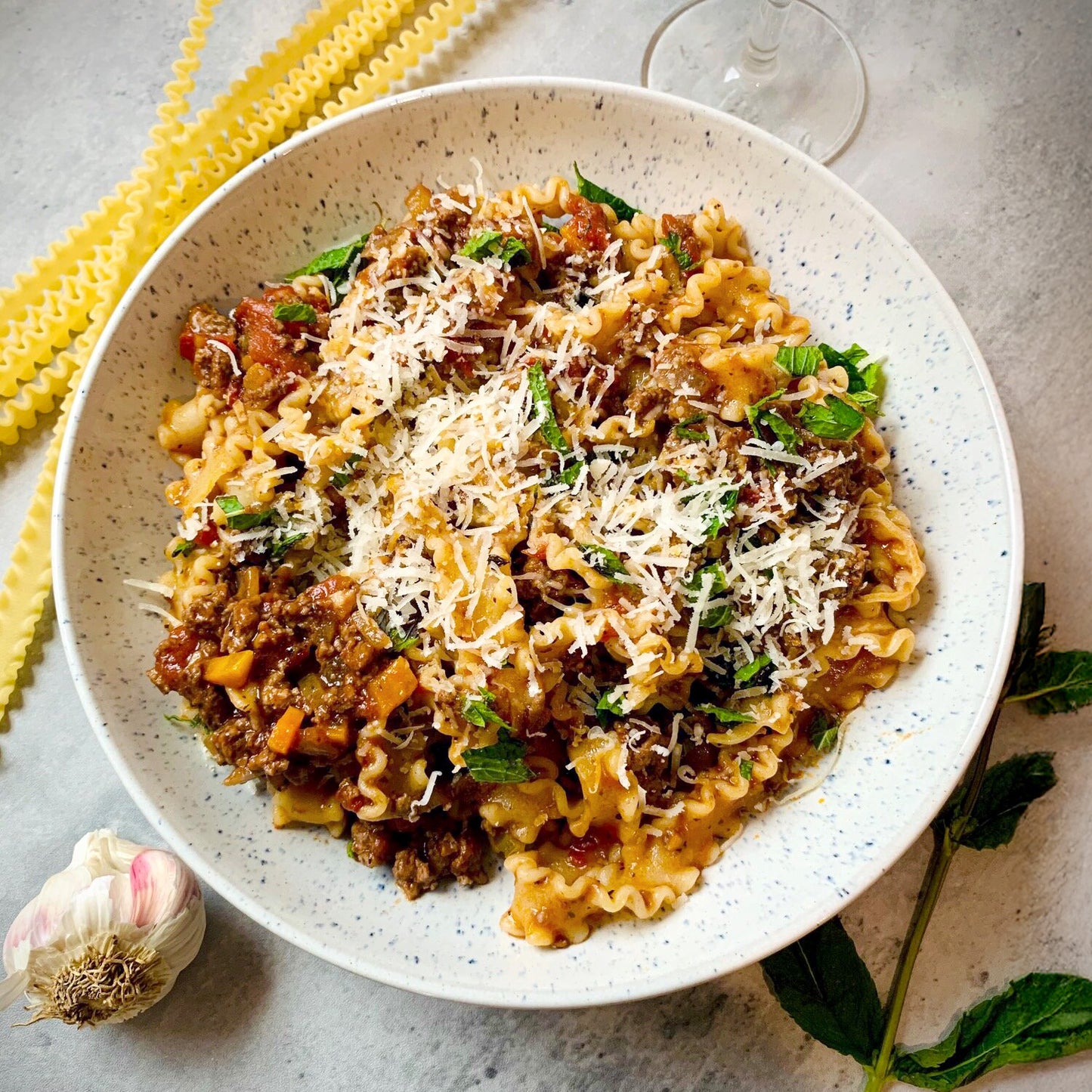 Mafaldine al Ragu alla Bolognese