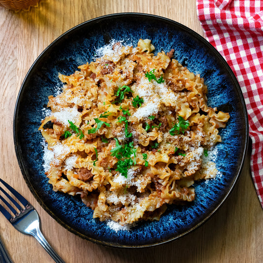 Mafaldine al Ragu alla Bolognese