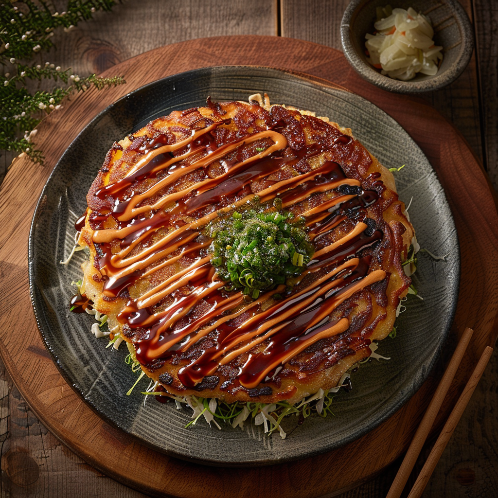 Okonomiyaki mit Schweinebrust