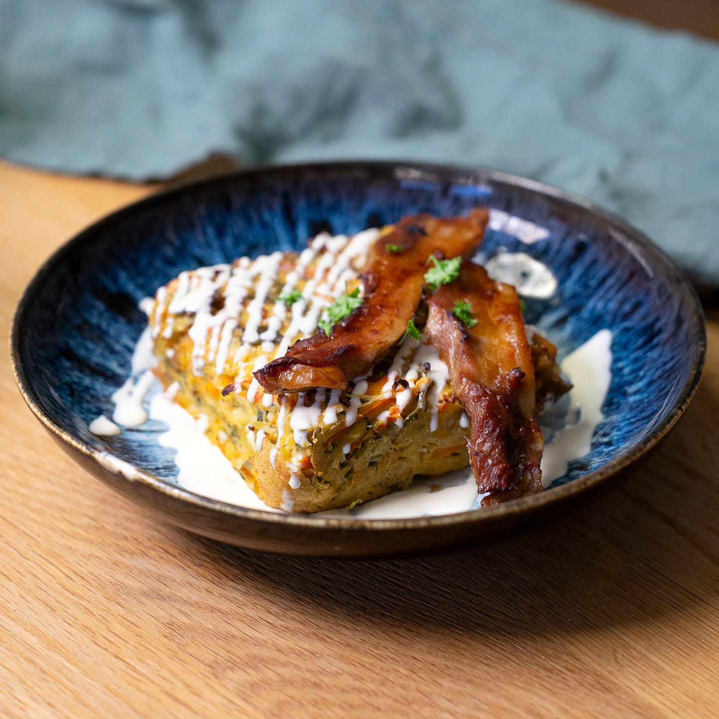 Okonomiyaki mit Schweinebrust