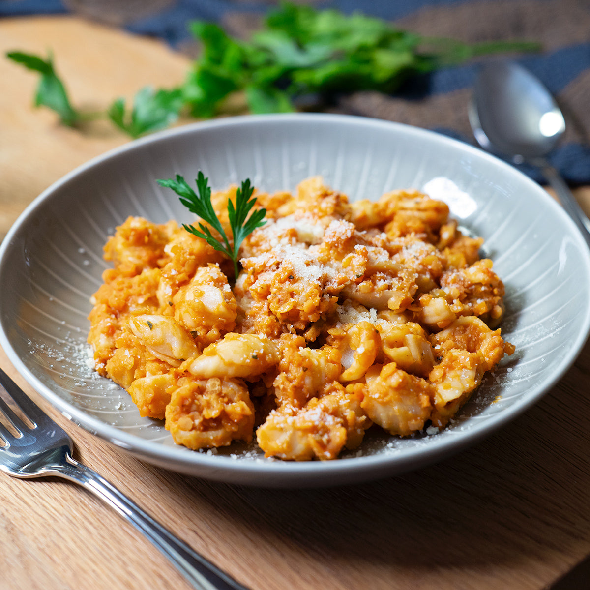 Orecchiette mit Linsen Bolognese
