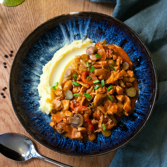 planted.chicken "Stroganoff" mit Kartoffelstampf