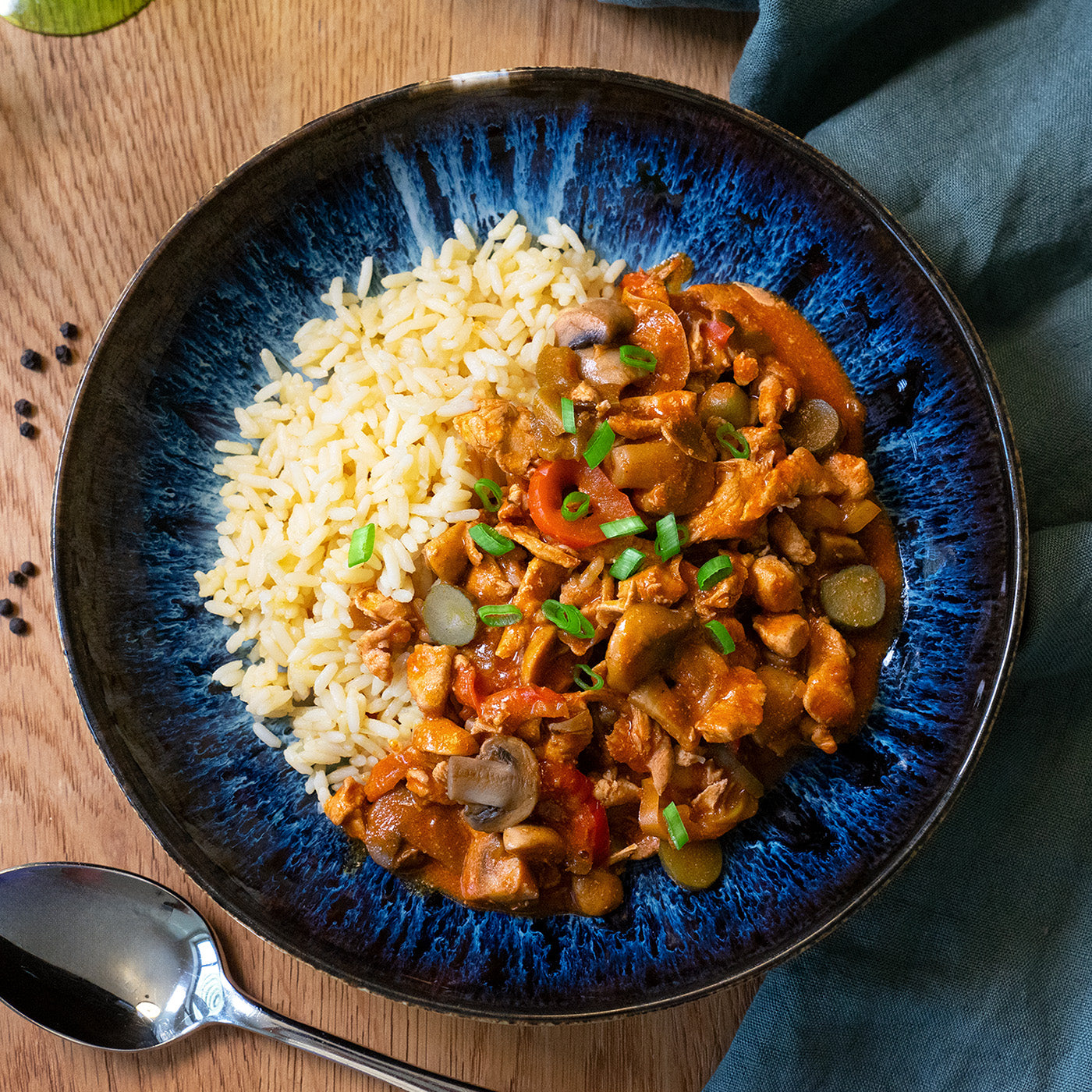 Poulet Stroganoff, Wildreis