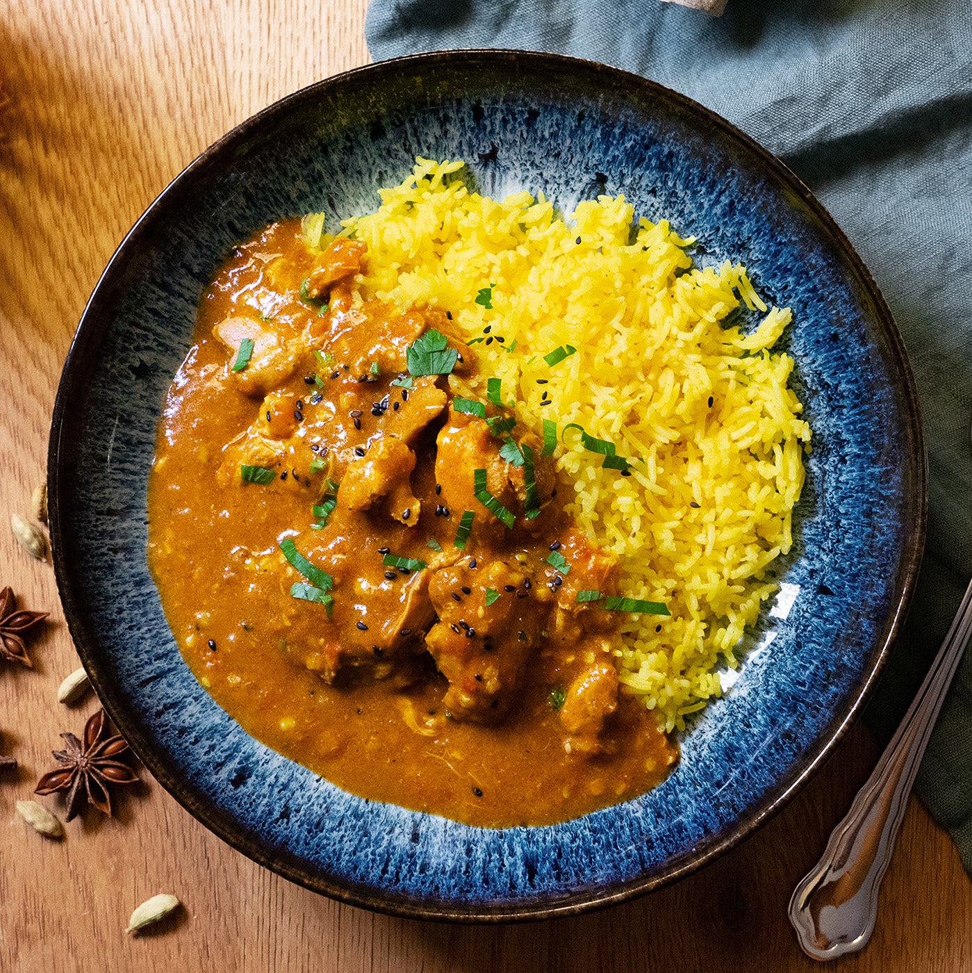 Poulet Tikka Masala mit Basmatireis