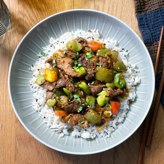 Rindsgeschnetzeltes mit Peperoni