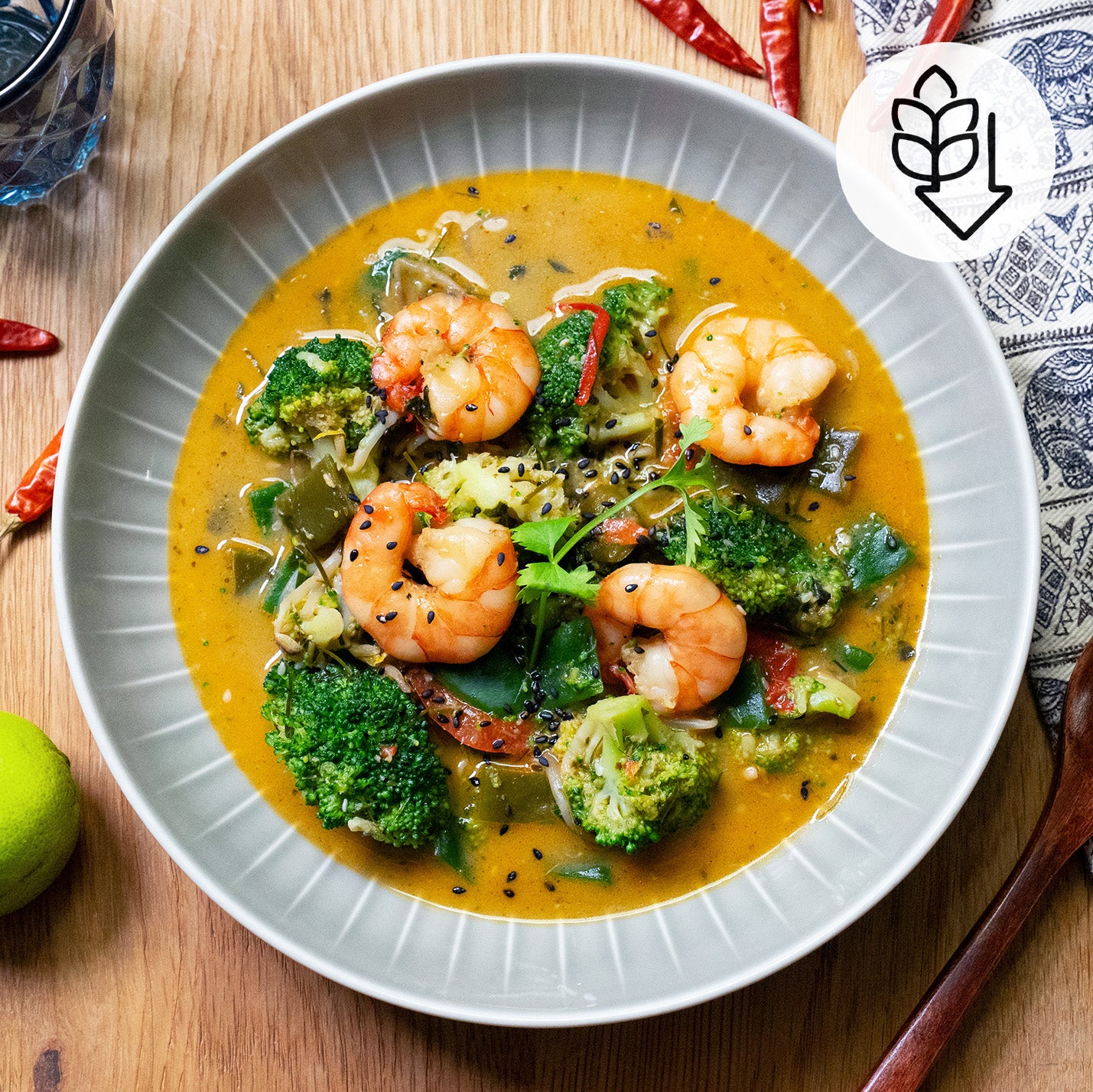 Rotes Thai Curry mit Selva Shrimps, low carb ๐ถ