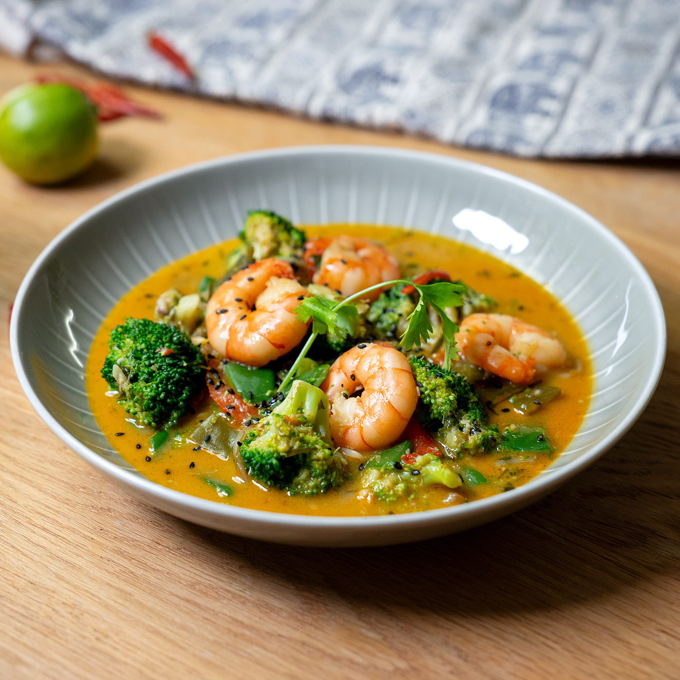 Rotes Thai Curry mit Selva Shrimps, low carb ๐ถ