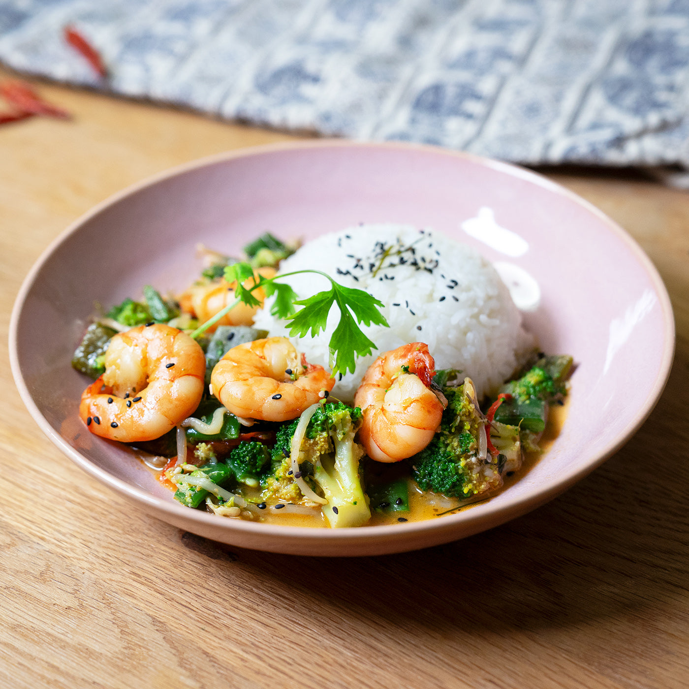 Rotes Thai Curry mit Selva Shrimps