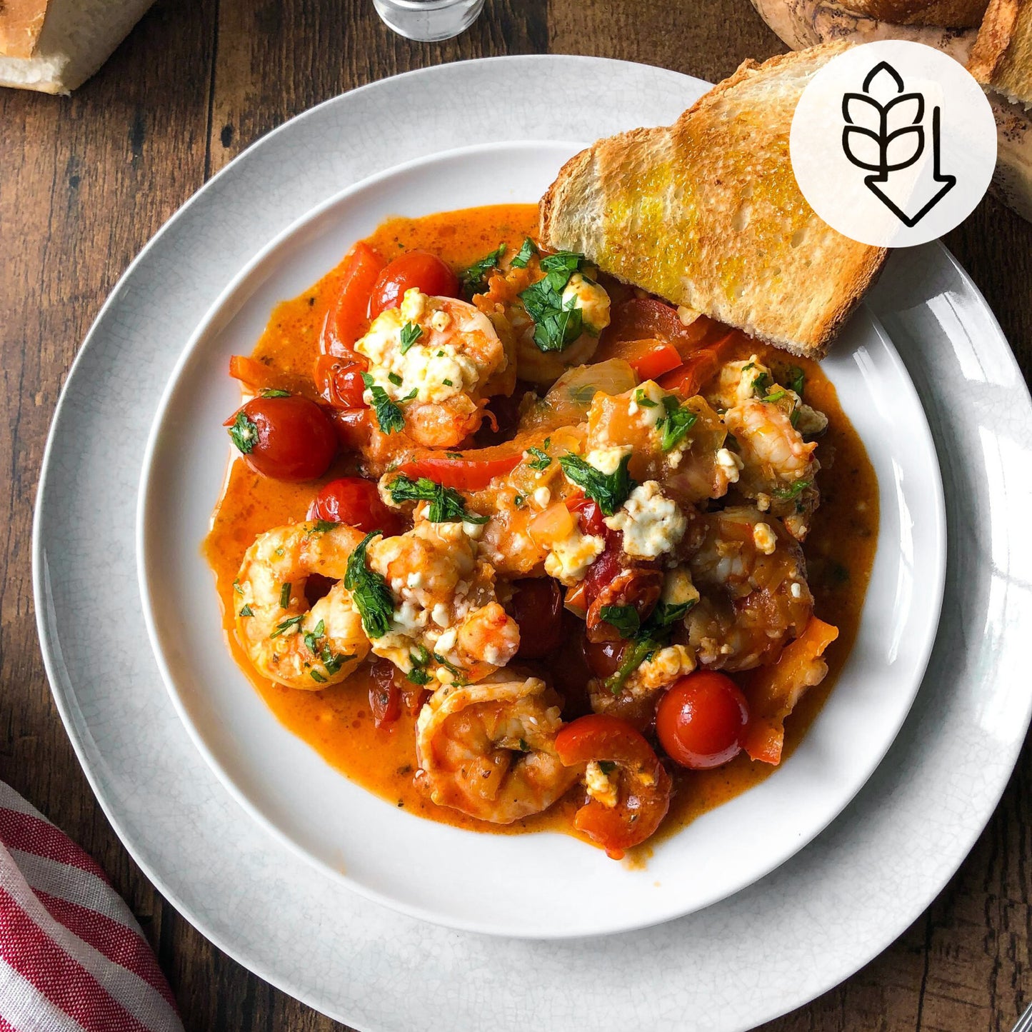 Saganaki grec aux crevettes Selva