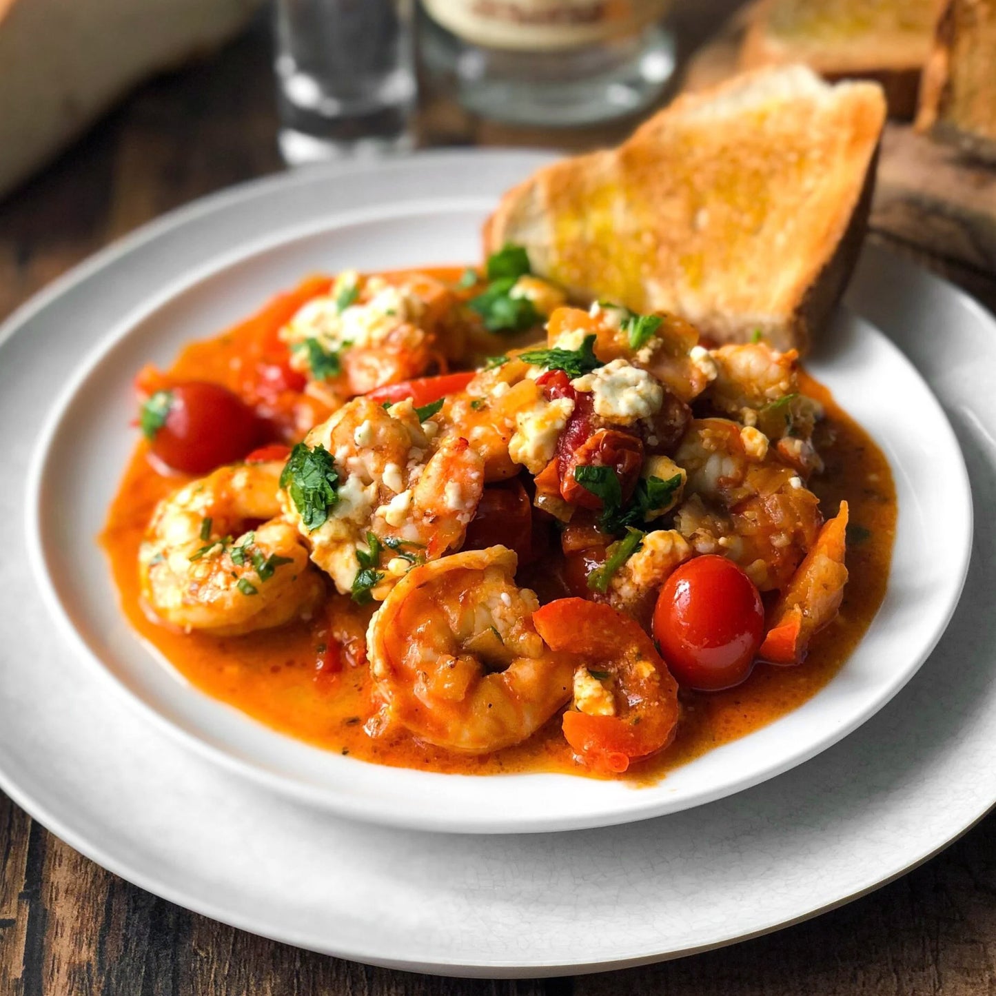 Saganaki grec aux crevettes Selva