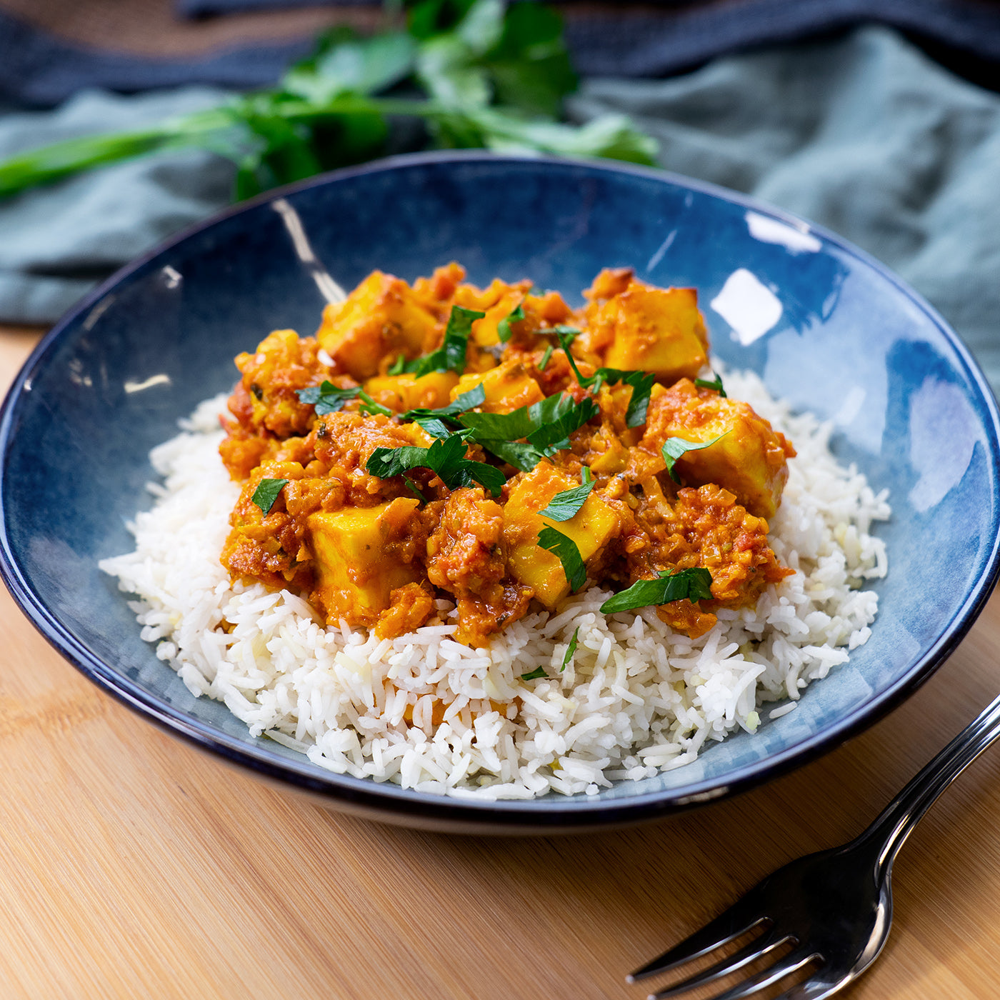 Shahi Paneer mit Basmatireis
