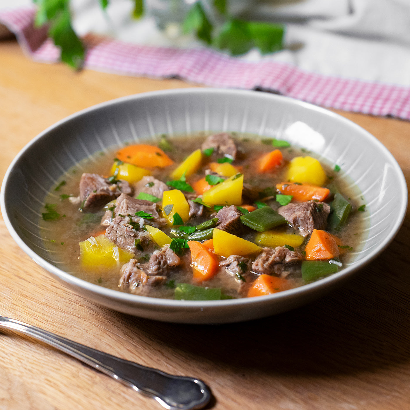 Siedfleisch vom Rind mit Kartoffeln