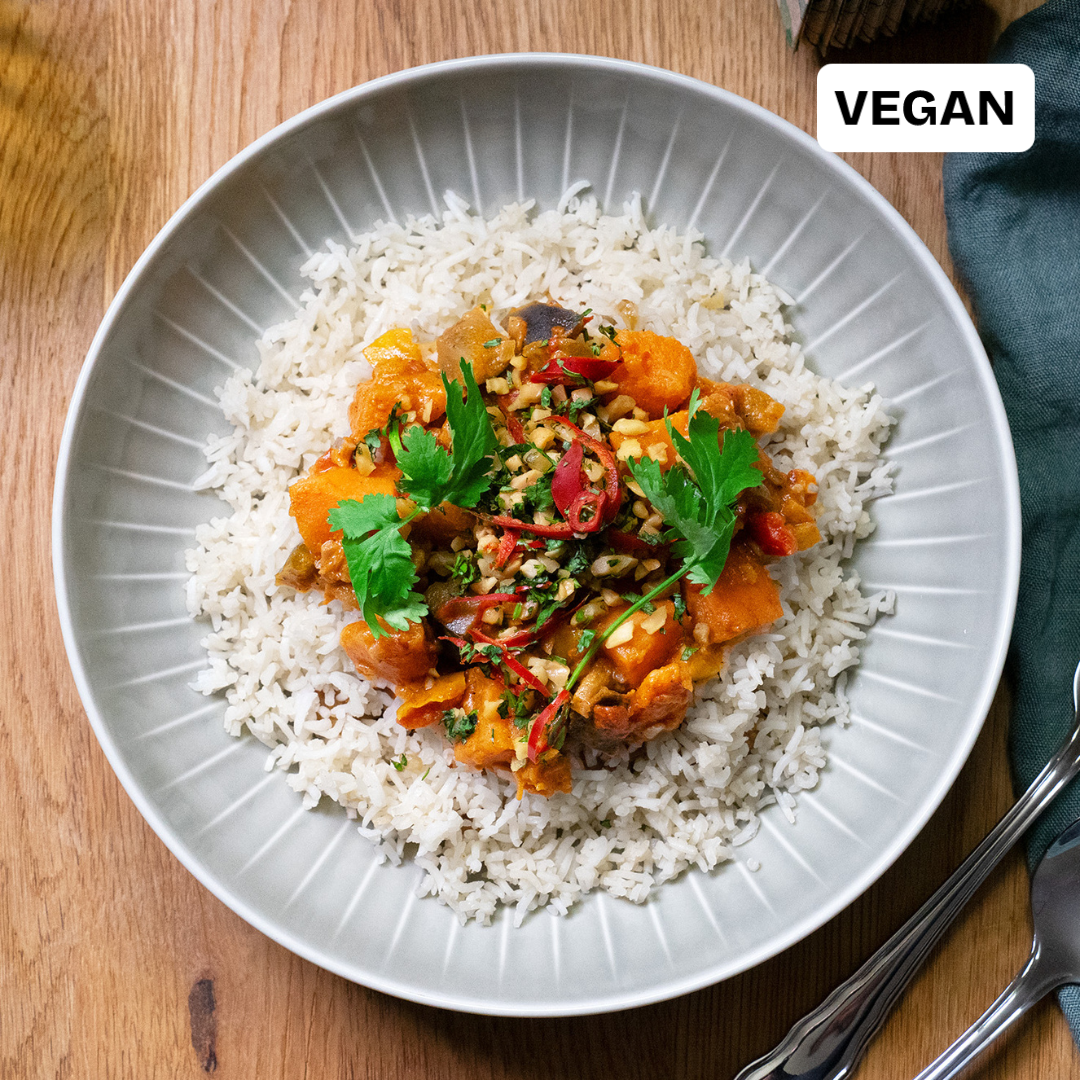 Patate douce Maafe avec riz basmati