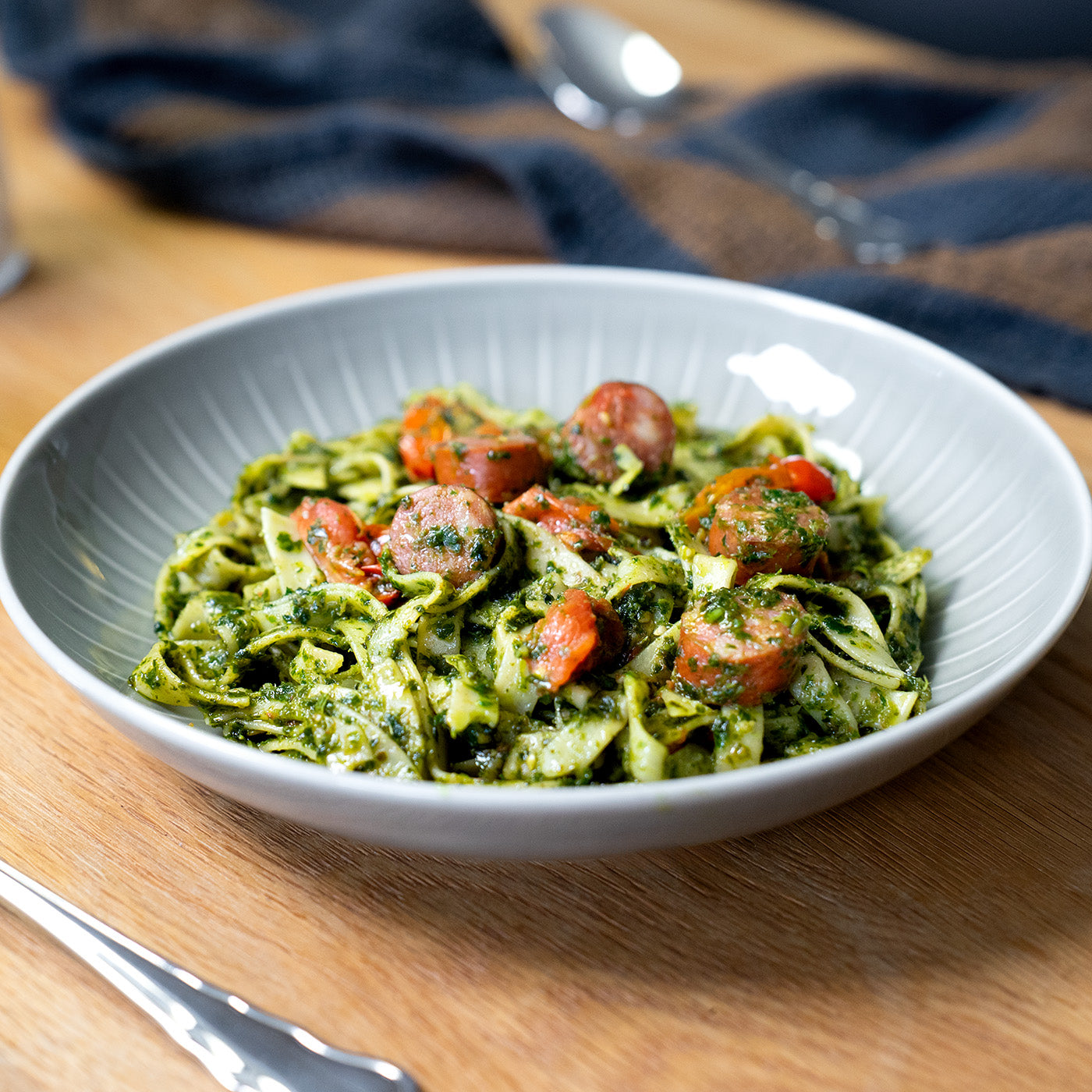 Tagliatelle mit Grünkohlpesto