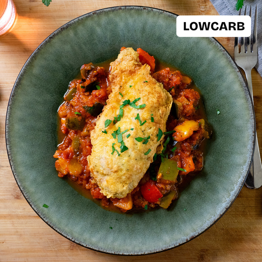Poulet Piccata mit Ratatouille Low Carb