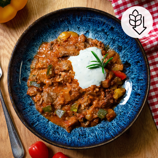 Ratatouille mit Rindfleischstreifen