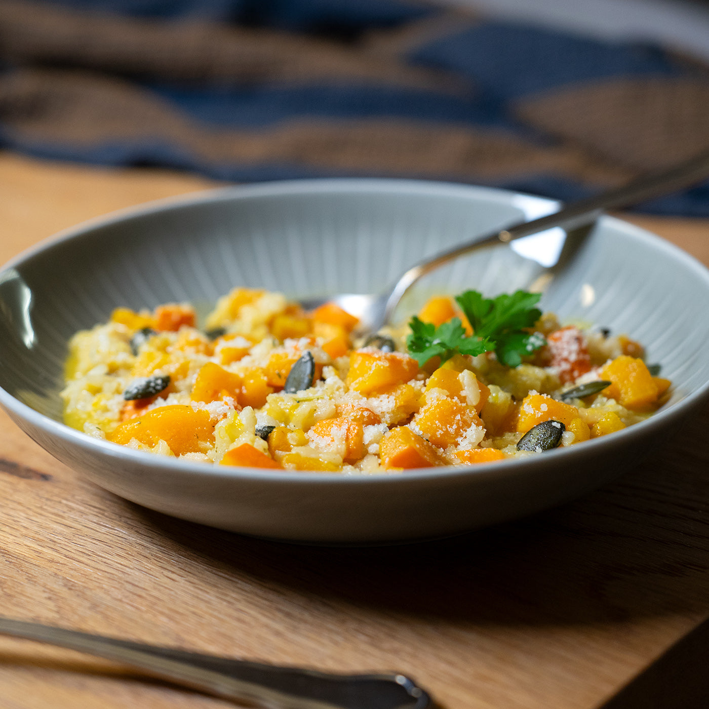 Weissweinrisotto mit Kürbis