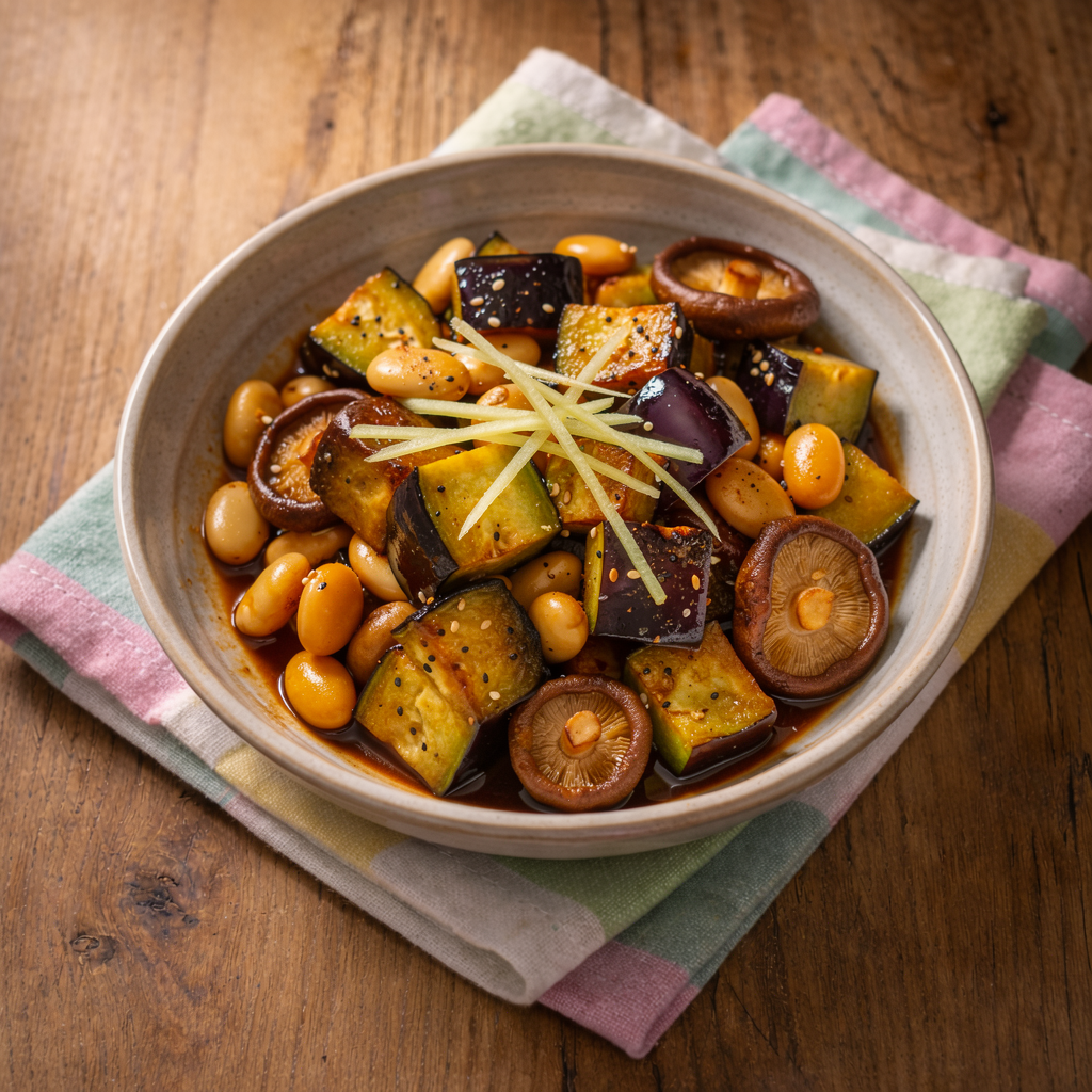 Aubergine and vegetable dish