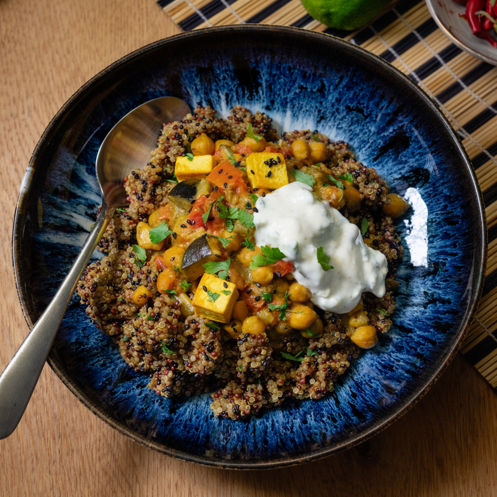 Chana Masala with Paneer and Quinoa 🔥