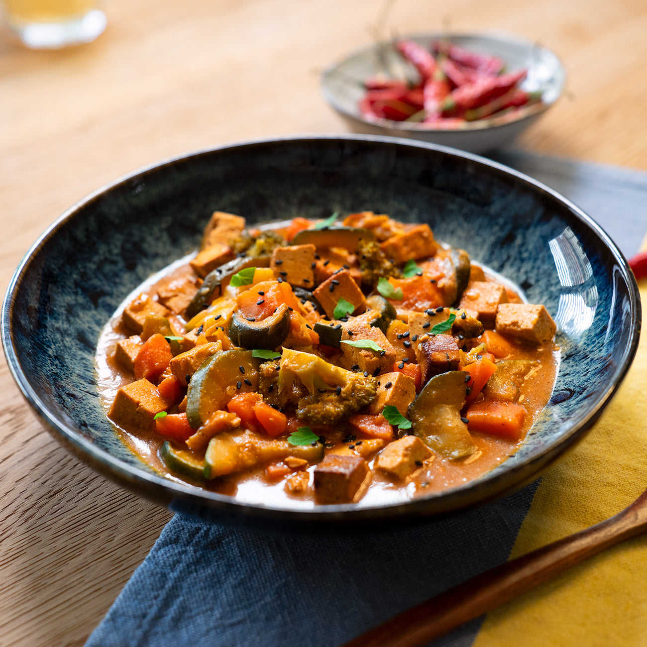 Red thai curry tofu