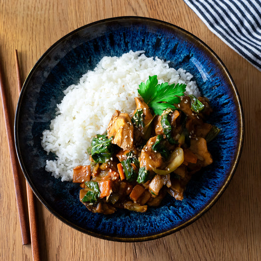 Planted Satay mit Reis