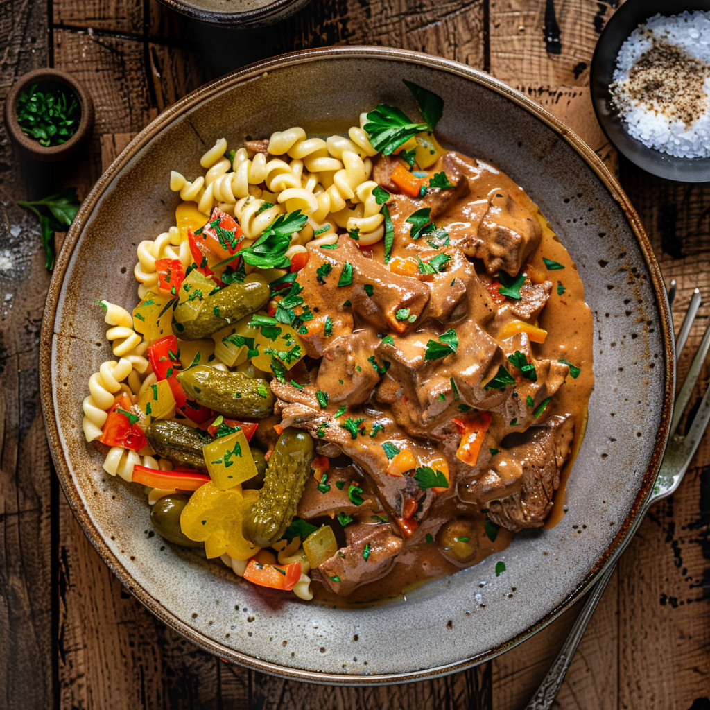 Beef Stroganoff mit Spätzli