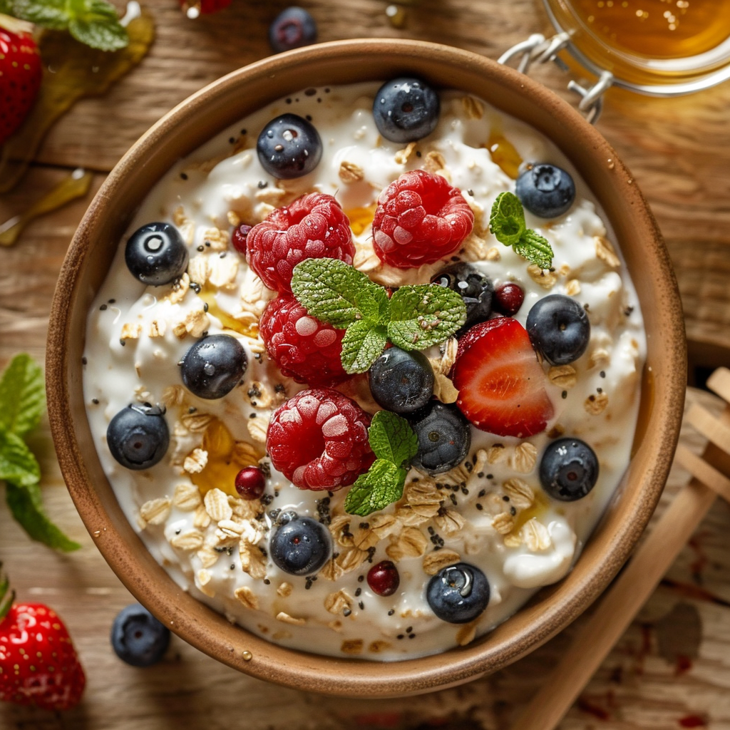 Overnight Oats mit Beeren