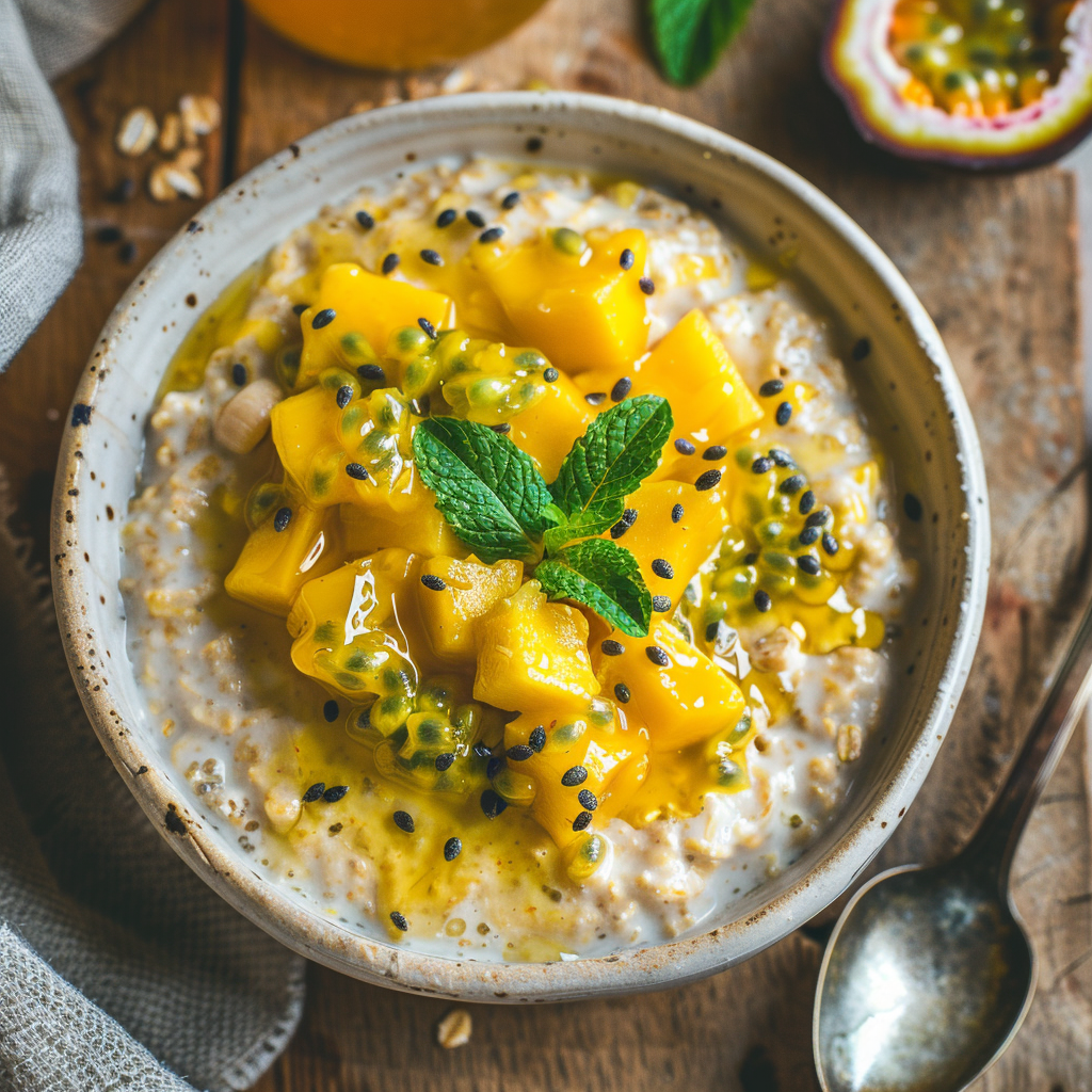 Overnight Oats mit Mango-Passionsfrucht