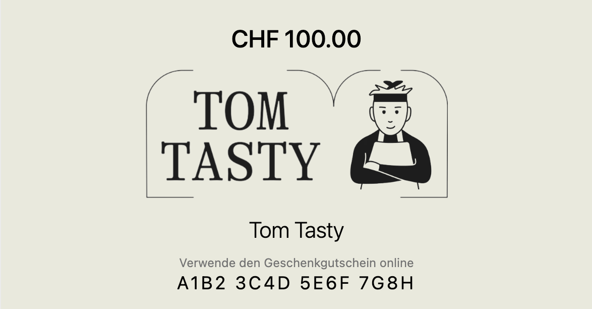 Tom Tasty Gutschein