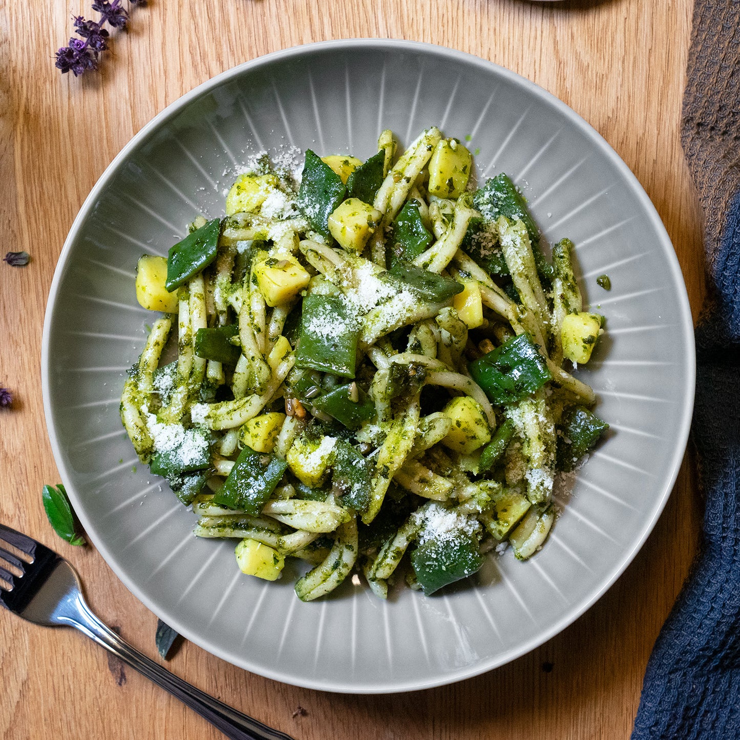 Casarecce with Kale Pesto