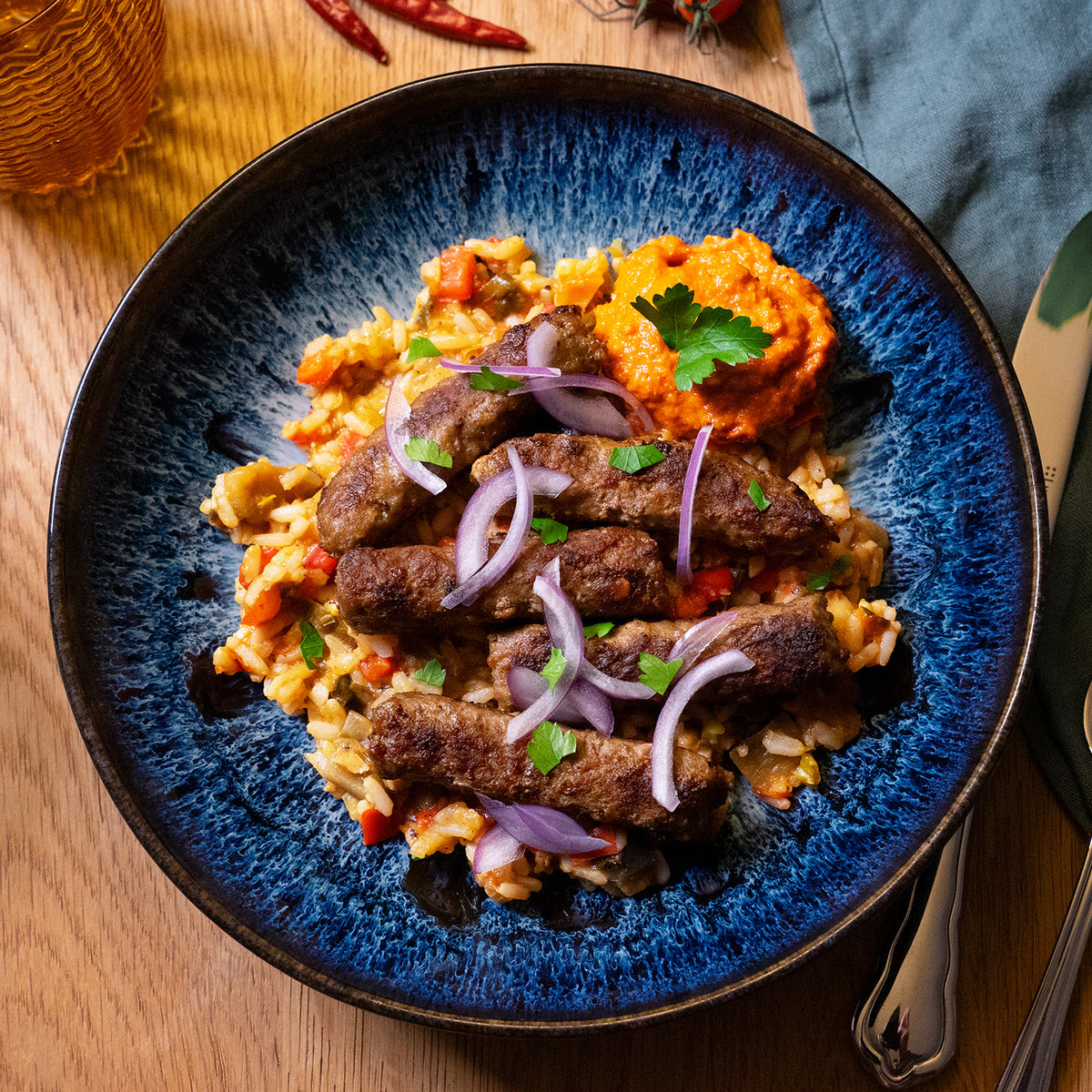 Cevapcici avec riz Djuvec