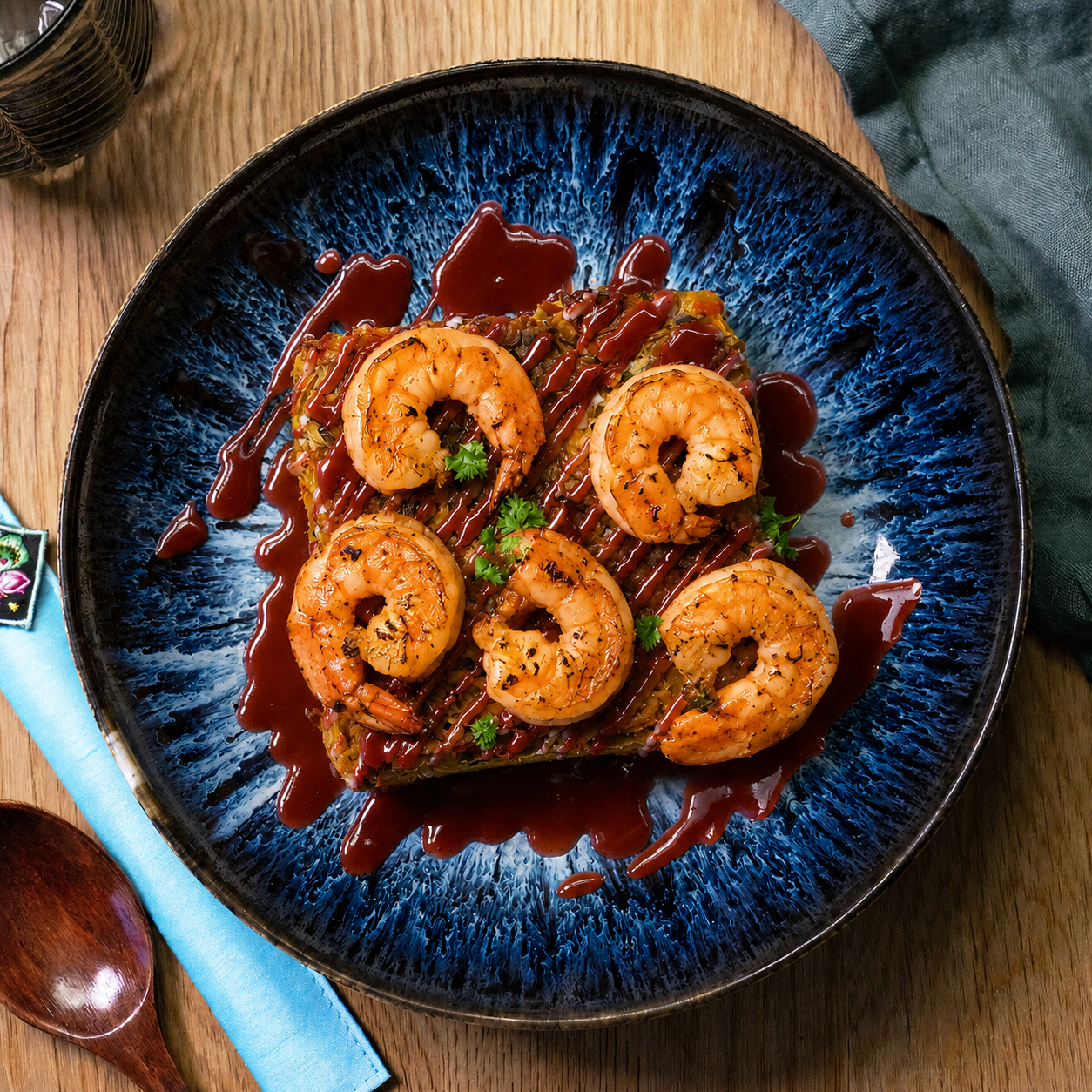 Okonomiyaki mit Shrimps ⚖️