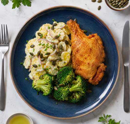 Fried Chicken with Potato Salad ⚖️