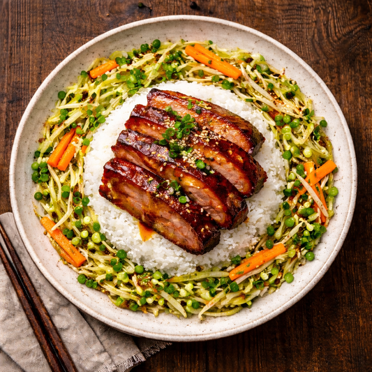 Char Siu issu de porcs élevés en plein air