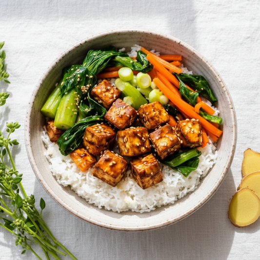 Tofu au sésame et pak choi 🔥