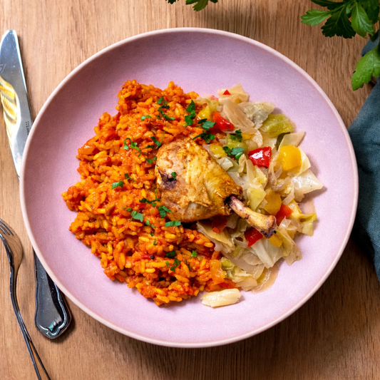 Riz Jollof au poulet ⚖️