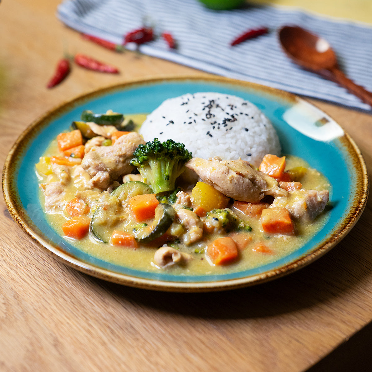Grünes Thai Curry Chicken