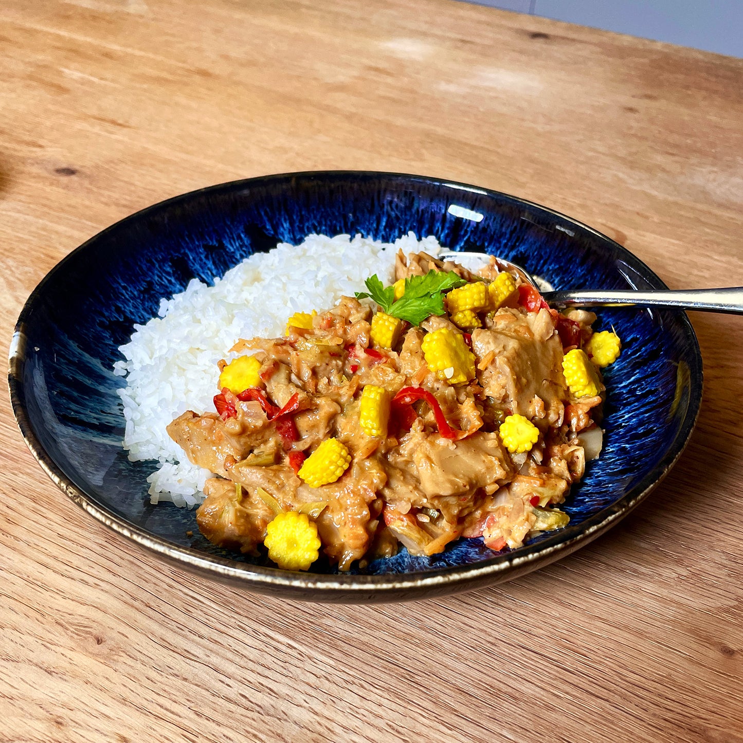 Satay Chicken mit Jasminreis