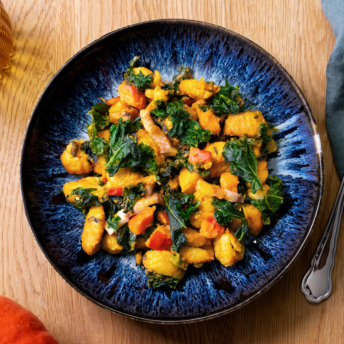 Gnocchis à la citrouille et aux légumes d'hiver