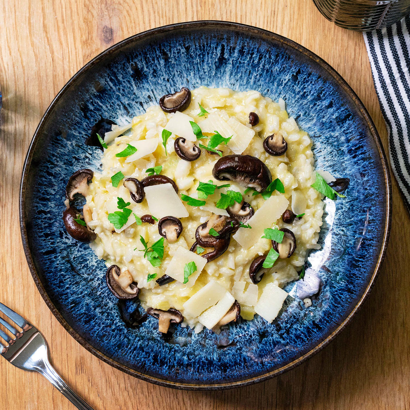 Leek risotto with shiitake 💪