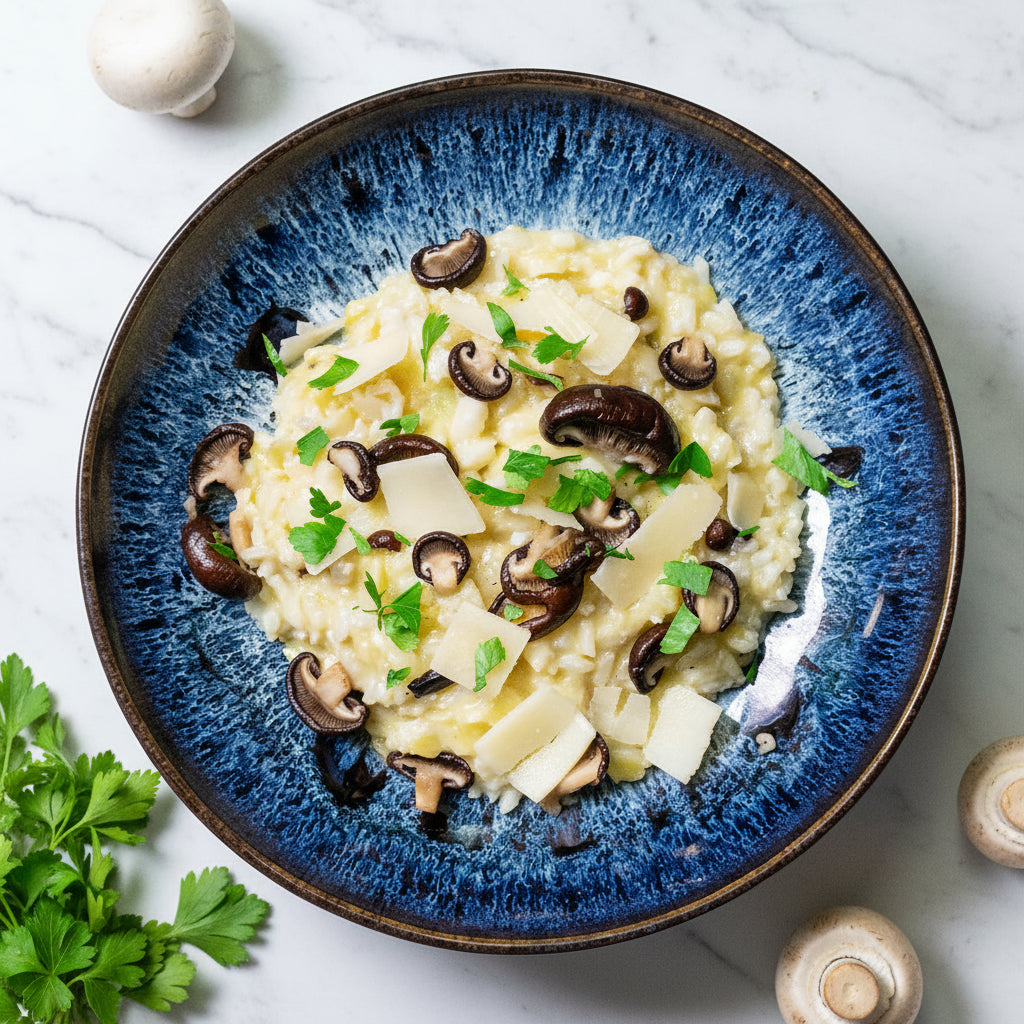 Leek risotto with shiitake 💪